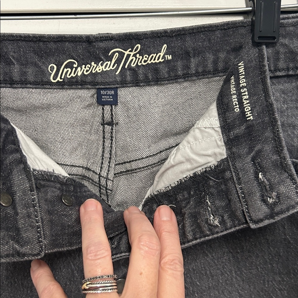 Universal Thread Vintage Straight Gray Jeans - Picture 2 of 3